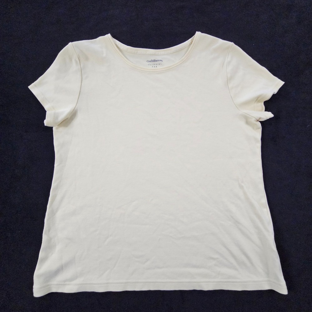 Croft & Borrow Classic Tee Yellow Short Sleeve T-Shirt Women's M